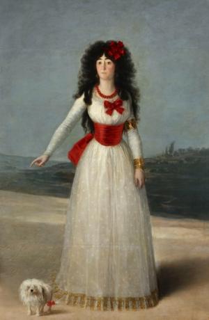 Duquesa Alba de blanco Goya