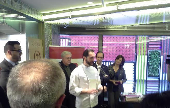 Mario Sandolval presentando el libro Coque Te Veo en Madrid